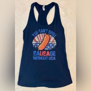 You Can't Spell Sausage Without USA tank top